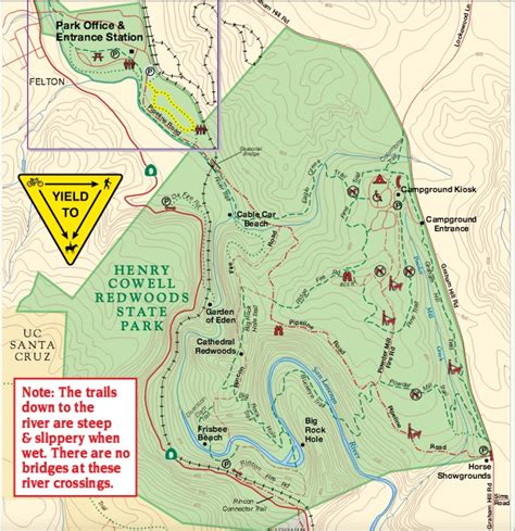 henry cowell trail map|henry cowell state park photos.